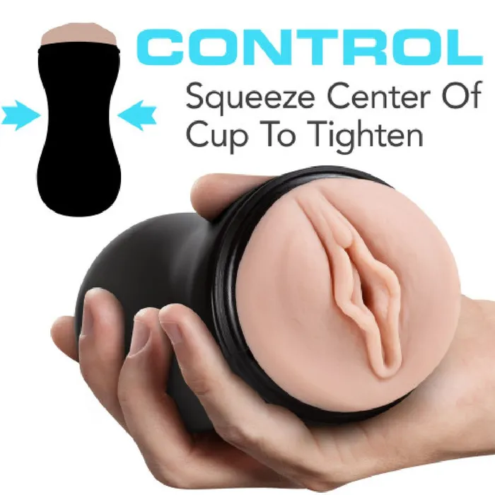 Soft and Wet Pussy Self Lubricating Stroker with Pleasure Orbs Vanilla Blush Male Sex Toys