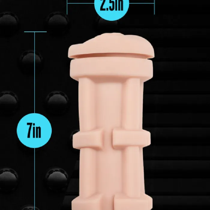 Soft and Wet Pussy Self Lubricating Stroker with Pleasure Orbs Vanilla Blush Male Sex Toys