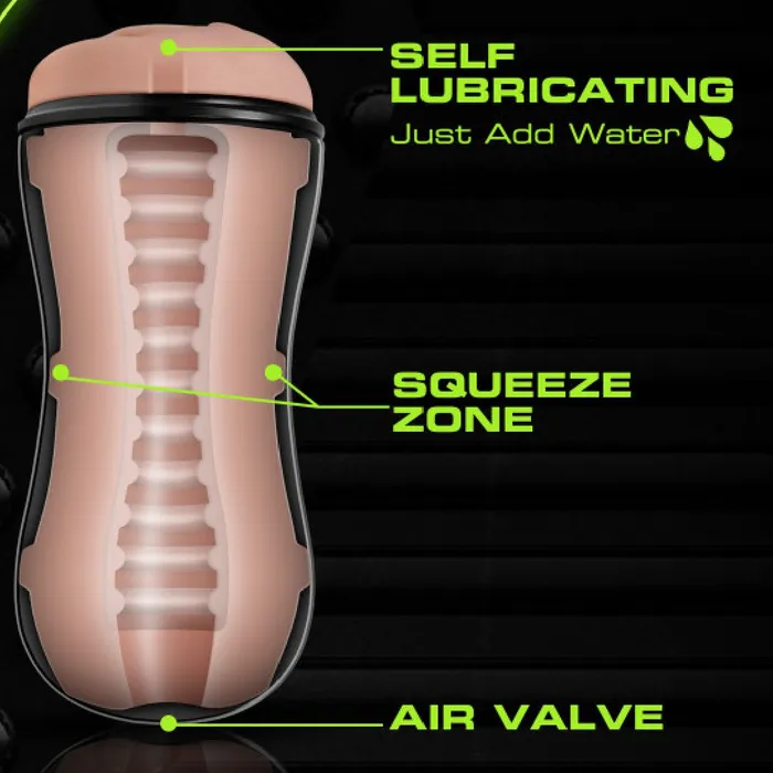 Soft and Wet Pussy Self Lubricating Stroker with Pleasure Orbs Vanilla Blush Male Sex Toys