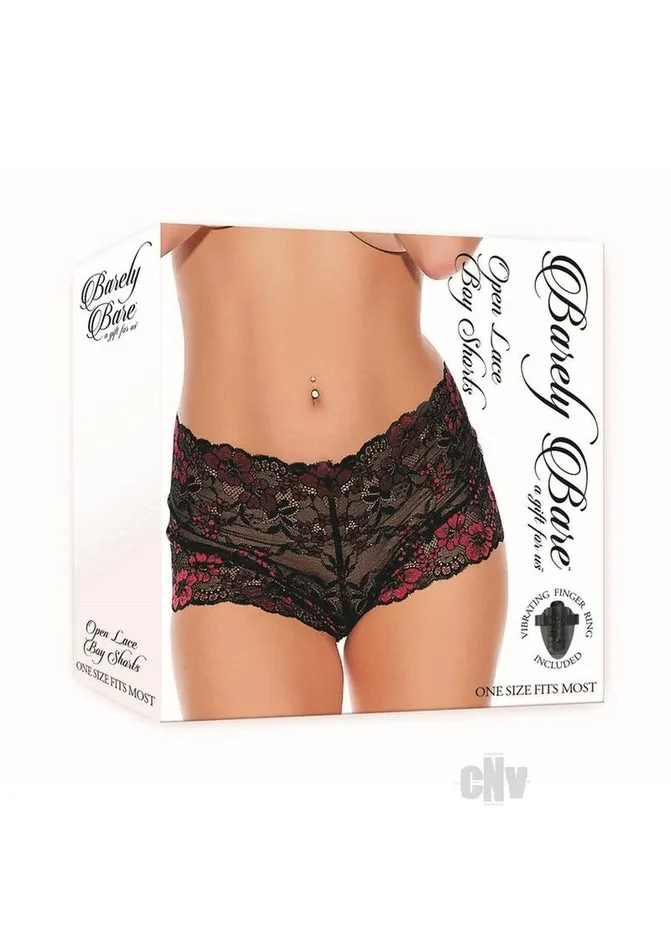 Couples Open Lace Boy Shorts Blk Fairvillacom